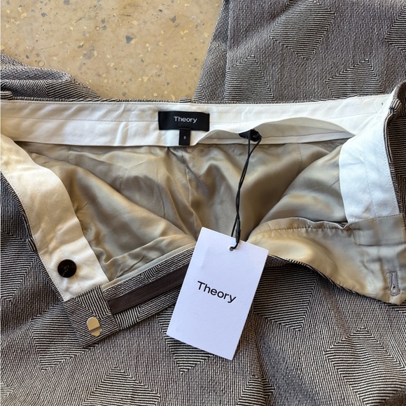 Theory Gray Patterned Pants